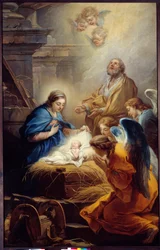 Die Anbetung der Engel. Gemälde von Carle van Loo (1705-1765)