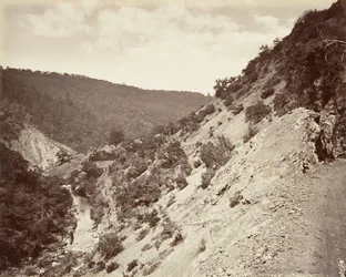 Sulphur Creek und Straße zu den Geysiren, 1868-70, gedruckt ca. 1876