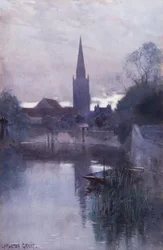Salisbury bei Dämmerung