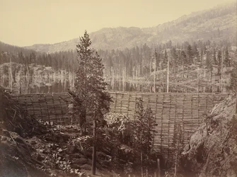 Damm und See, Nevada County, Nahansicht