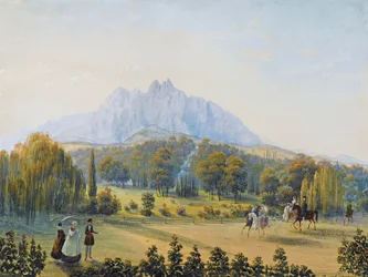 Ansicht von Miskhor auf der Krim, 1841-1842