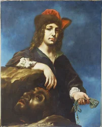 David mit dem Kopf von Goliath