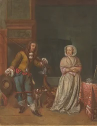 Jäger besucht eine Dame, 1783-1786
