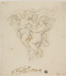 Spandrendekoration mit zwei Putti