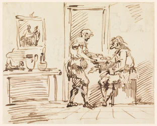 Zeichnung, Eine Genreszene, 1725–50