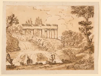 Landschaft mit Tempelruinen, 1770–1786