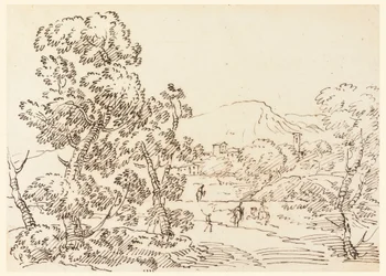 Zeichnung, Waldlandschaft, 1750–1770