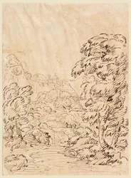 Straße zu einer Bergstadt