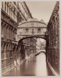 Venedig. Blick auf den Ponte dei Sospiri (Seufzerbrücke), gesehen vom Ponte della Paglia