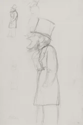 Skizze für eine Karikatur, möglicherweise von G. Russell