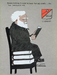 Karikatur von Andrew Carnegie (1835-1919), Illustration aus 