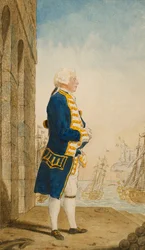 Der Herzog von York auf einem Kai in einer Flaggoffiziersuniform, 1768