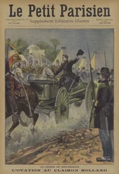 Ovationen für Trompeter Rolland, den Helden der Schlacht von Sidi Brahim, Algerien, 1845