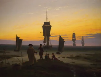 Die Lebensstufen (Strandbild, Strandszene in Wiek)