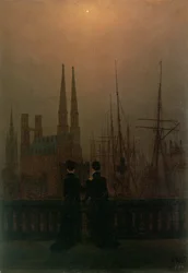 Hafen bei Nacht (Schwestern), ca. 1818-20
