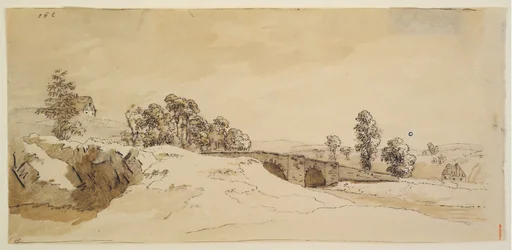 Landschaft mit Brücke