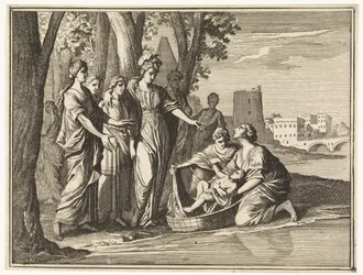 Moses wird von der Tochter des Pharaos gefunden