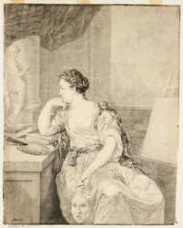 Porträt von Madame de Poullain