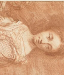 Porträt einer unbekannten jungen Frau, halbfigur