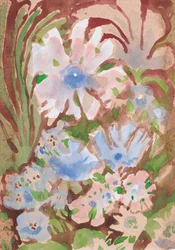 Weiche Aquarellblumen