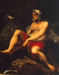 Erminia unter Hirten (Detail)