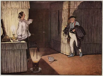 Illustration für „The Pickwick Papers“ von Cecil Aldin (Farblithografie)