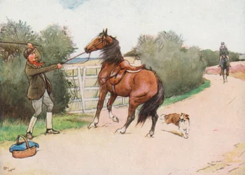 Dann stieg der Junge ab und verprügelte ihn