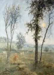Heuernte bei Mondschein, 1876
