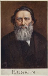 John Ruskin (1819-1900), englischer Schriftsteller, Kunstkritiker, Künstler und Sozialdenker