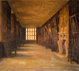 Ansicht der langen Galerie in Aston Hall, 1870-1880