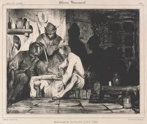 Soldaten beim Würfelspiel
