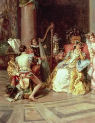 Galileo am Hof von Isabella (Detail), 1878