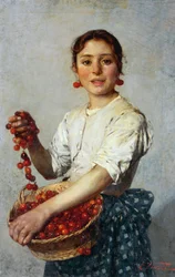 Mädchen mit Kirschen