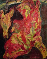 Seite von Rindfleisch und Kalbskopf, 1925