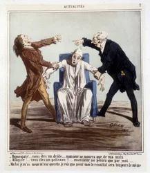 Karikatur über Allopathie und Homöopathie von Cham