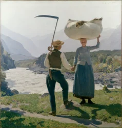Junges Bauernpaar
