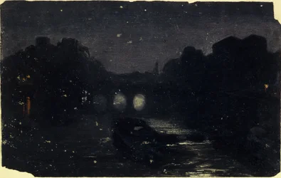 Effet de nuit sur les bords de la Seine, ca. 1870