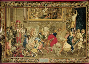 Ludwig XIV. besucht die Gobelins-Manufaktur