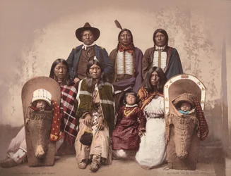 Ute-Häuptling Severo und Familie, ca. 1885, veröffentlicht 1900 (Foto)