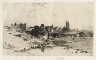 Alte Häuser in der Nähe von Brügge, 1884-1888