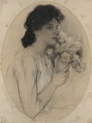 Mädchen mit Blumen