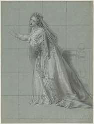 Studie einer Frau (Rodugune), nach links gewandt