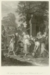 Das Treffen von Eliezer und Rebekka am Brunnen
