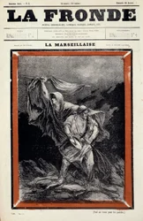 La Marseillaise, erschienen in der Zeitung La Sling. Gravur von Charles Auguste Dit Montbard Loye