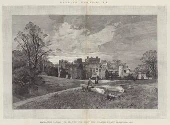 Hawarden Castle, der Sitz des ehrenwerten William Ewart Gladstone, MP