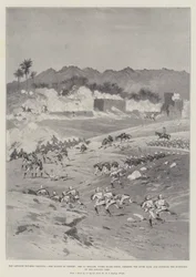 Der Vormarsch auf Dongola, die Schlacht von Ferket, die 1. Brigade unter Major Lewis räumt das Flussufer und stürmt die Außenwerke des Jahalin-Lagers