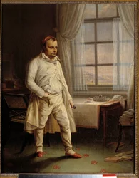 Porträt von Napoleon I. (1769-1821) auf St. Helena, diktiert seine Memoiren