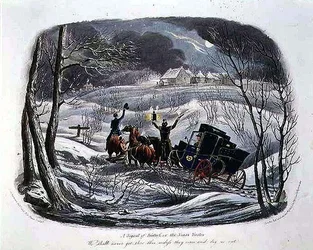 Ein Notsignal oder Der Weihnachtsbesucher, gestochen von R.G. Reeve, veröffentlicht von Thomas McLean