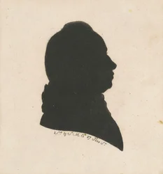 Unbekannte männliche Silhouette