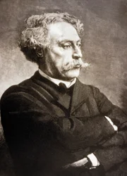 Alexandre Dumas Fils (1824-1895) französischer Schriftsteller, nach Leon Bonnat (Gravur)